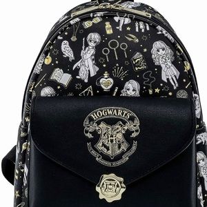 Loungefly x Harry Potter Magical Elements Mini Backpack Black White